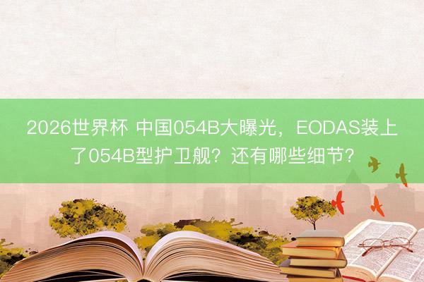 2026世界杯 中国054B大曝光,EODAS装上了054B型护卫舰?还有哪些细节?