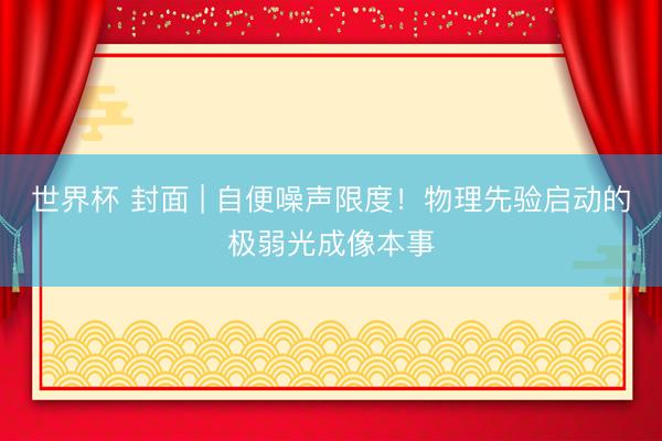 世界杯 封面 | 自便噪声限度！物理先验启动的极弱光成像本事