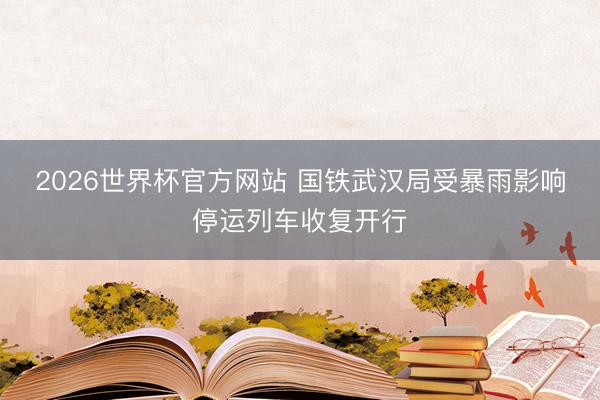 2026世界杯官方网站 国铁武汉局受暴雨影响停运列车收复开行