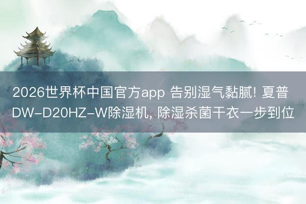 2026世界杯中国官方app 告别湿气黏腻! 夏普 DW-D20HZ-W除湿机, 除湿杀菌干衣一步到位