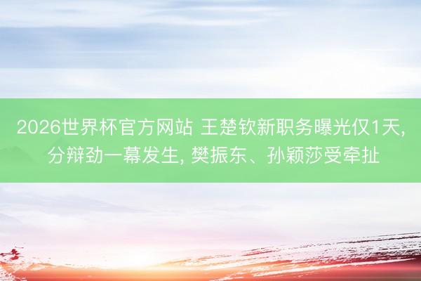 2026世界杯官方网站 王楚钦新职务曝光仅1天, 分辩劲一幕发生, 樊振东、孙颖莎受牵扯