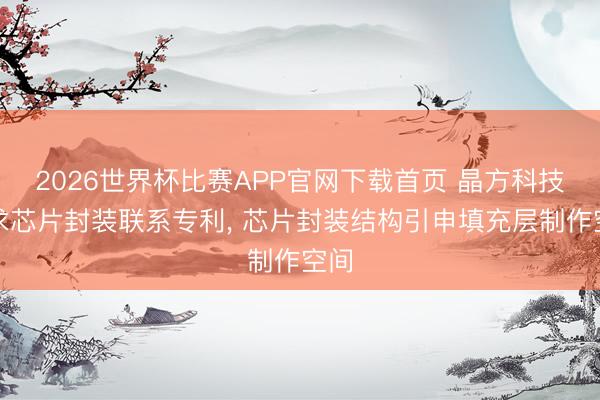 2026世界杯比赛APP官网下载首页 晶方科技请求芯片封装联系专利, 芯片封装结构引申填充层制作空间