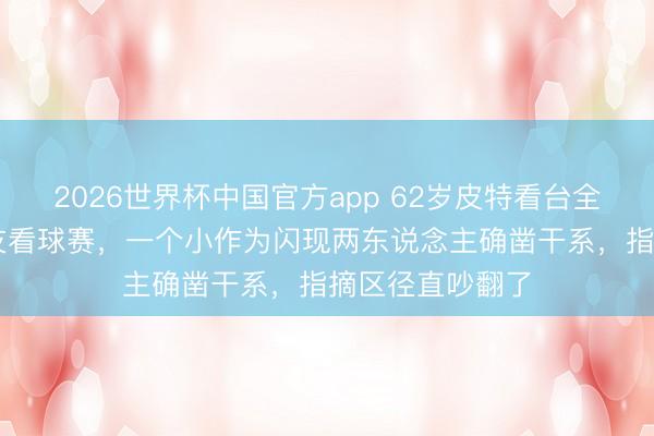 2026世界杯中国官方app 62岁皮特看台全程搂着33岁女友看球赛，一个小作为闪现两东说念主确凿干系，指摘区径直吵翻了