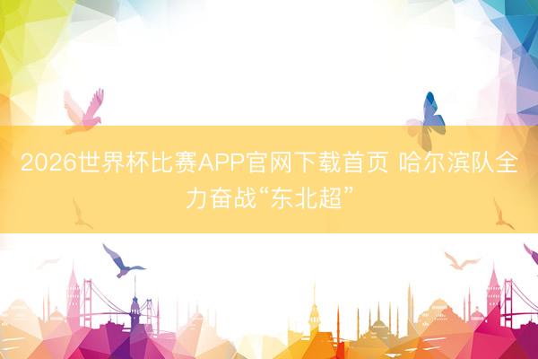 2026世界杯比赛APP官网下载首页 哈尔滨队全力奋战“东北超”